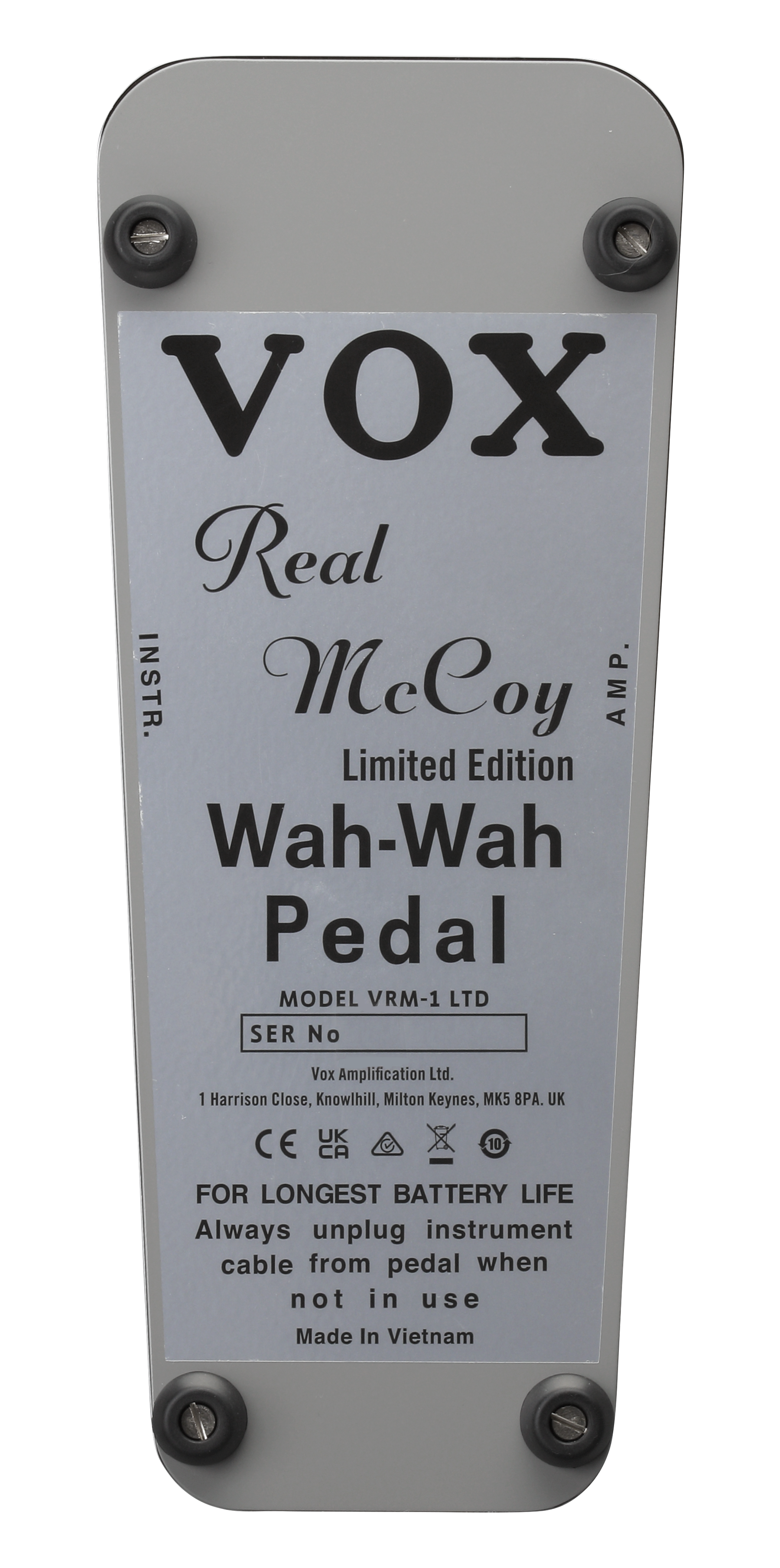 Real McCoy Limited Chrome Wah Pedal